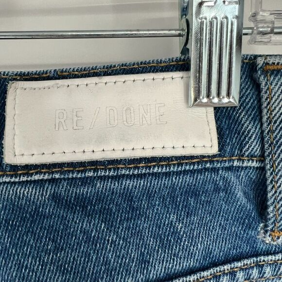 Redone Jeans Womens 30 Blue Medium Was Ultra High Rise Slim Skinny Fit Stretch - Picture 10 of 14